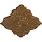 Ekena Millwork Piedmont Medallion (Canopies up to 6 1/2"), 67 1/8"W x 48 5/8"H x 1 7/8"P, Smokey Topaz Crackle CM67PESTC - alternate 2